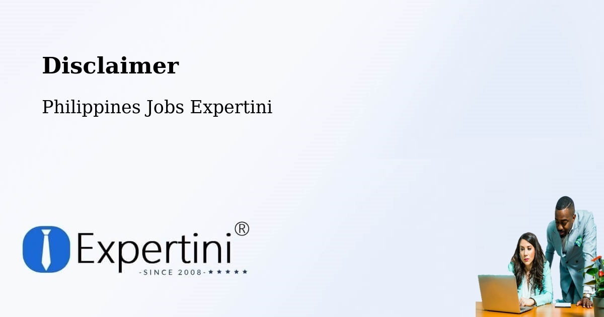 Disclaimer – Magtaking - Philippines Jobs Expertini
